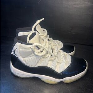 White and Black High-Top Sneakers